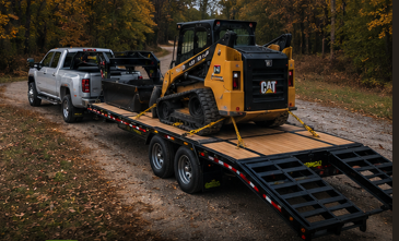BYO Commercial Solutions hauling heavy equipment and machinery